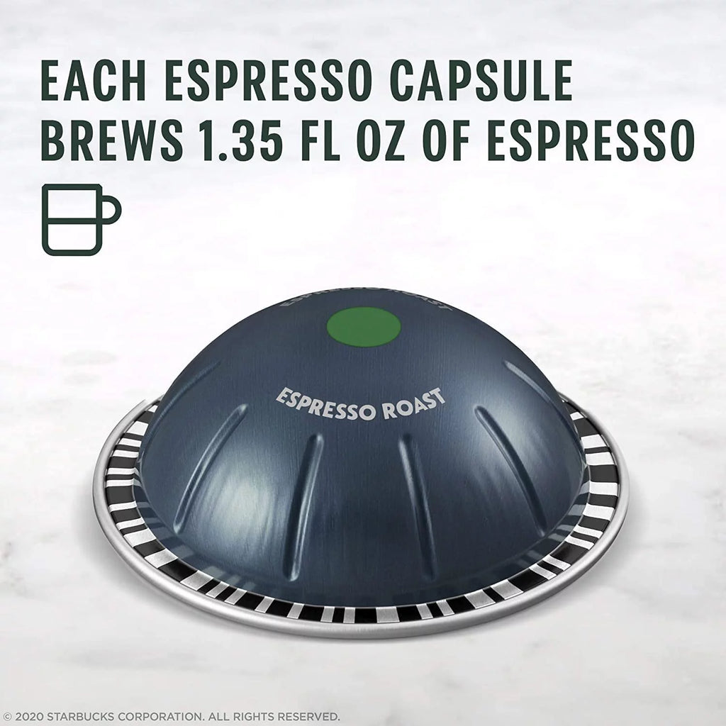 Dark Roast Espresso Coffee Capsules for Vertuo Machine, 10 Count O987