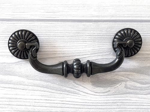 Vintage Antique Bronze 4.5" Cabinet Drawer Pull Handle A3777
