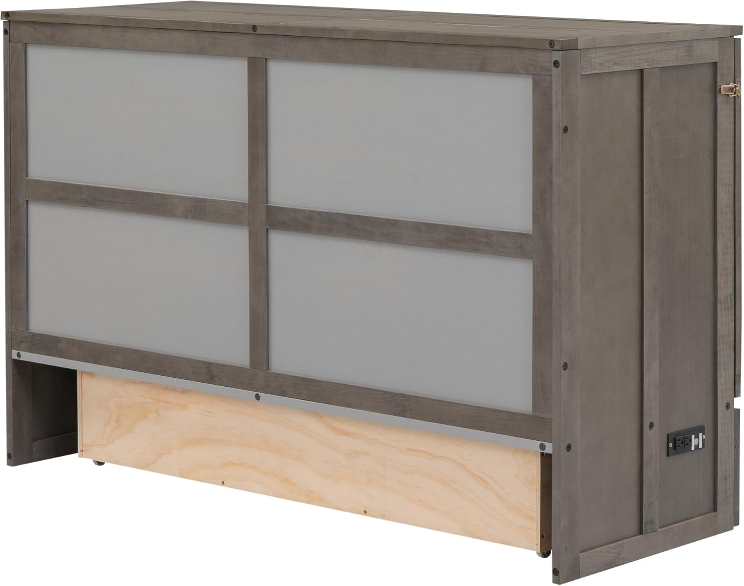 Murphy Bed Cabinet with Drawer and Charging Station, Foldable for Small Spaces G14337