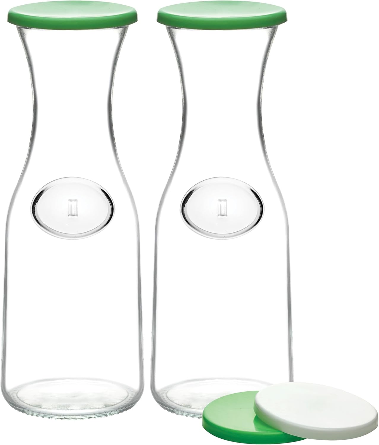 Glass Carafes with Lids for Water, Milk and Juice V185