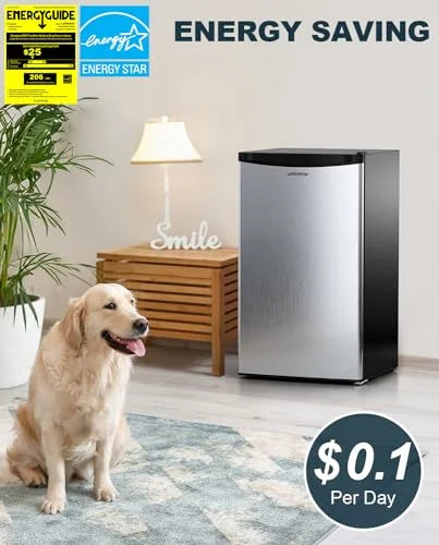 Mini Fridge with Freezer, Single Door, Adjustable Thermostat P82244