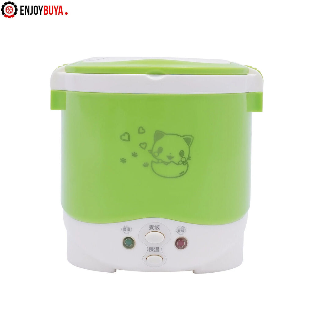 Mini Electric Rice Cooker 1L for Camping Travel with Measuring Cup and Spoon S667536