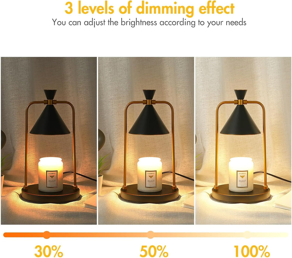Candle Warmer Lamp with Timer, 3-Speed Dimming, 2 Bulbs Included U942699