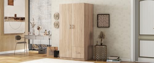 Wooden Armoire with Double Doors and Storage Drawer W3125