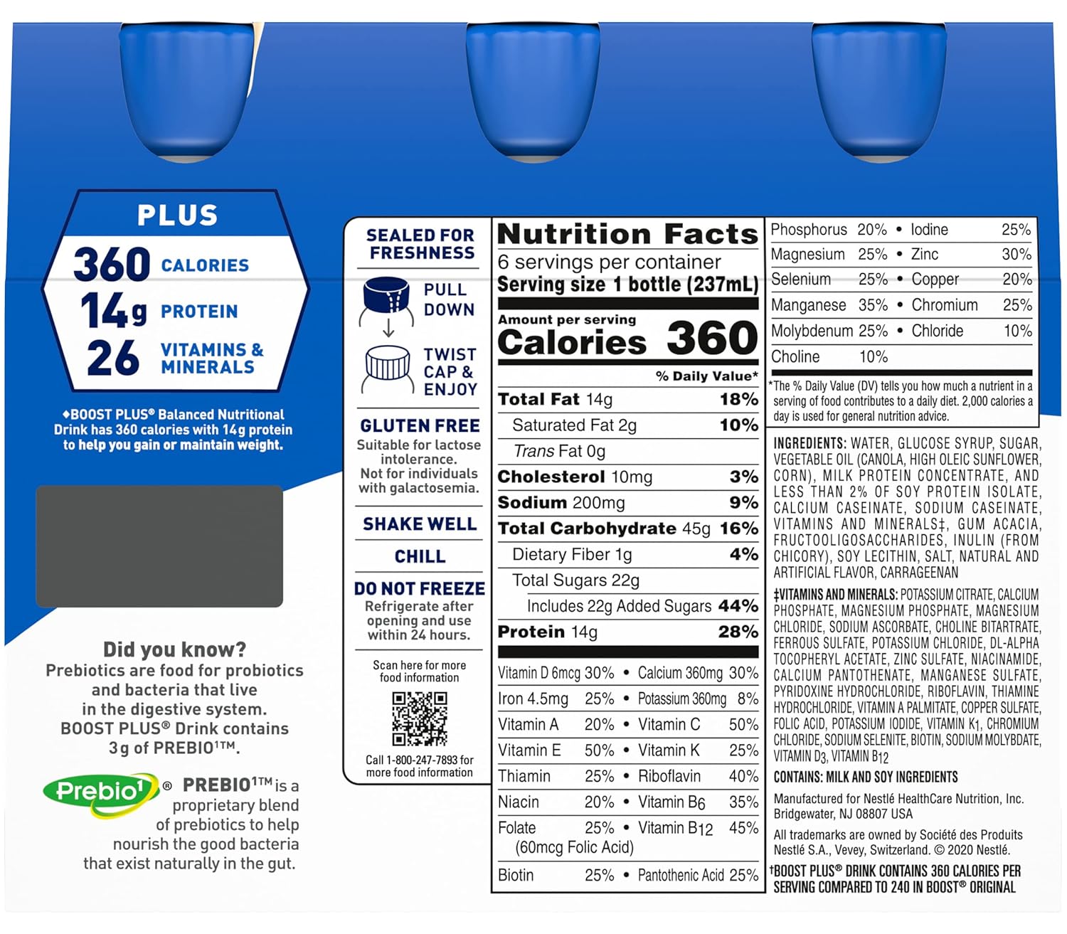 Nutritional Drink, Vanilla, 8 Fl Oz (Pack of 2) S3807