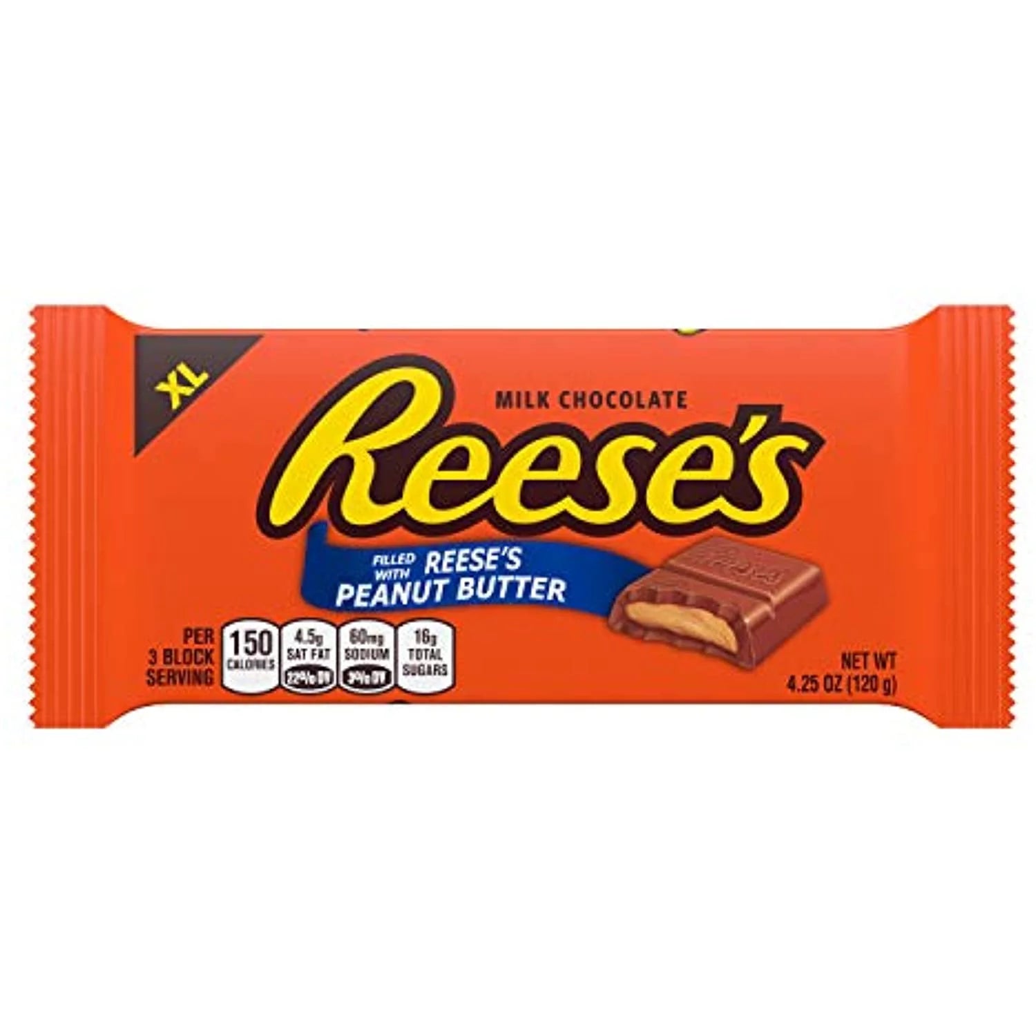 Milk Chocolate Peanut Butter Candy Bars, 4.25 oz, 12 Count G27161