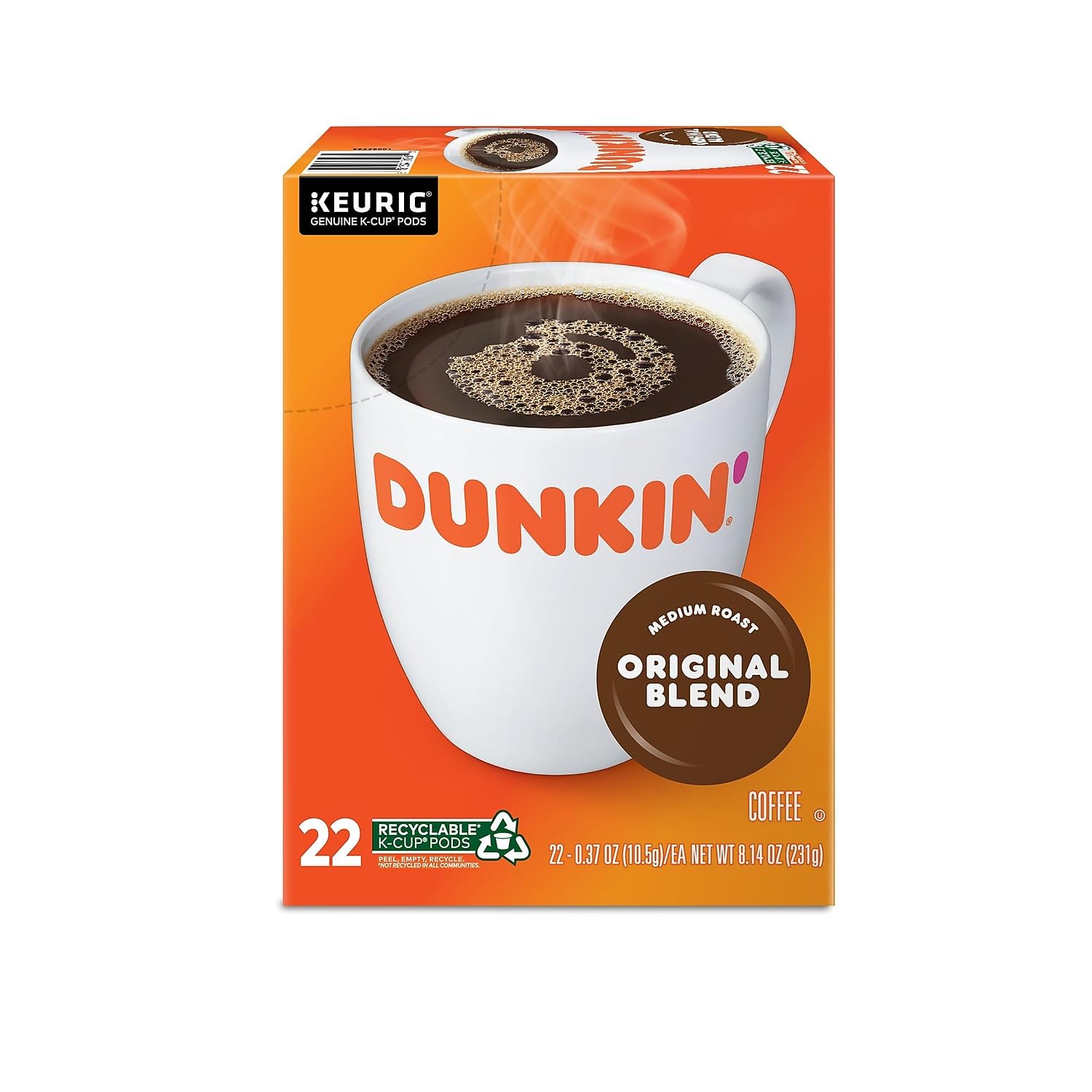 Medium Roast Coffee, 22 K-Cup Pods N837