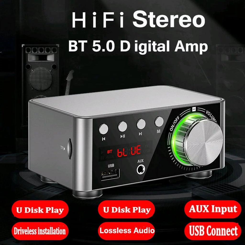 Digital Amplifier 100W Dual Channel Stereo Audio Receiver L54478