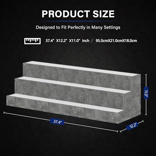 LED Lighted Liquor Shelves, 24 Inch Bar Bottle Display Shelf, Remote Control E947942