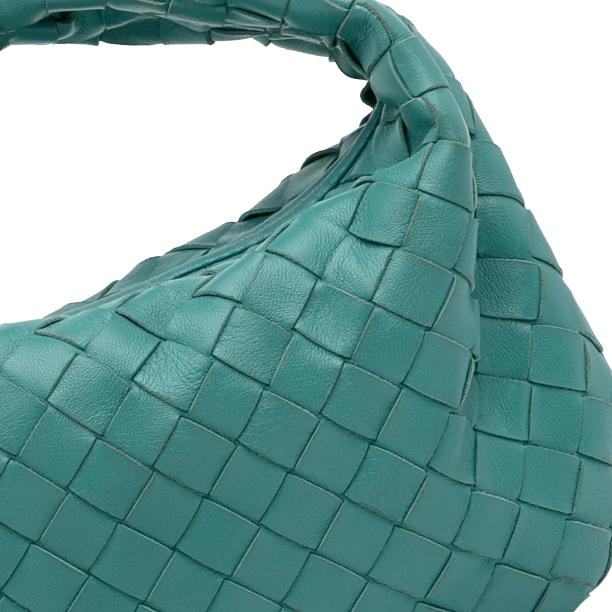 Pre-Owned Mini Intrecciato Calf Leather Blue Handbag Top Handle L42616