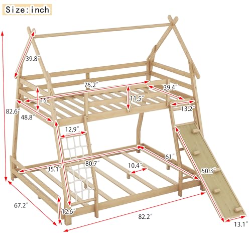 Loft Bed with Storage Shelves and Ladder for Kids Teens, Gray B47121