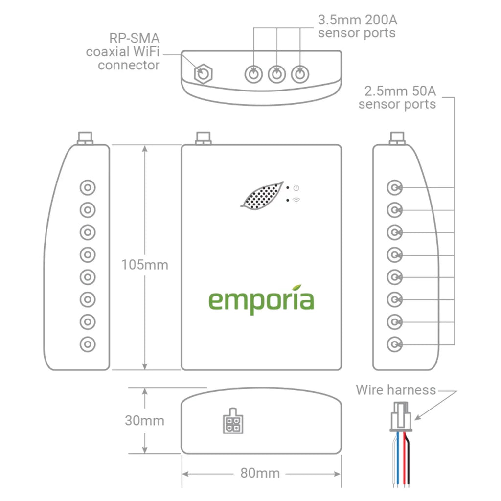 Smart Home Energy Monitor with 16 Circuit Sensors V9183