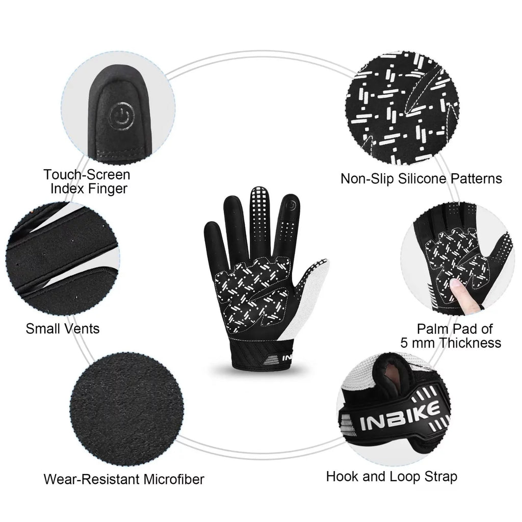 Cycling Gloves Road Bike Lightweight Touchscreen Non-Slip Palm Pad L61458