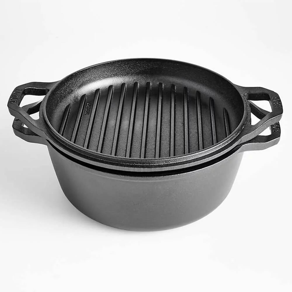 6 Quart Cast Iron Double Dutch Oven H63160