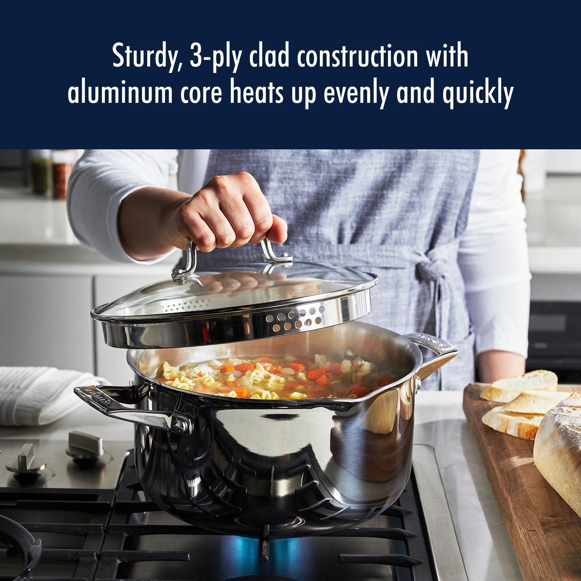 Stainless Steel Dutch Oven with Lid U1139