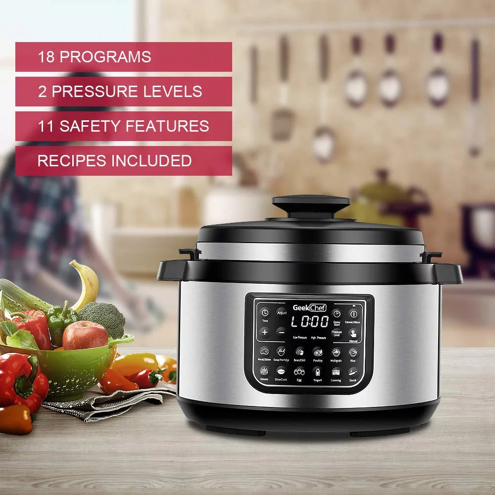 12-In-1 Electric Pressure Cooker, Stainless Steel E938