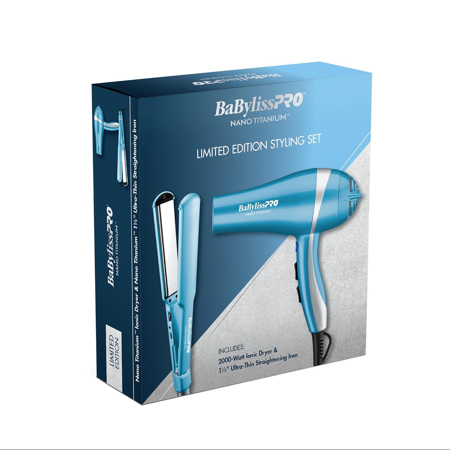Nano Titanium Hair Dryer and 1.5" Straightening Iron E6964