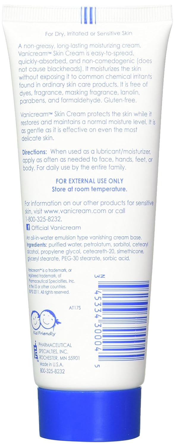 Moisturizing Skin Cream for Sensitive Skin, Fragrance Free, 4 oz (Pack of 2) L960393