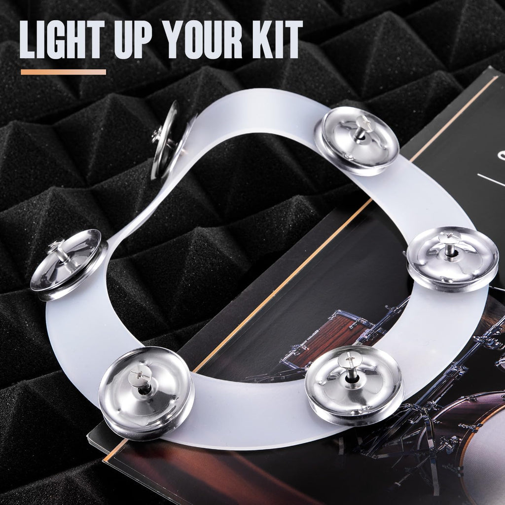 Silicone Hi-hat Tambourine with Stainless Steel Jingles A7822