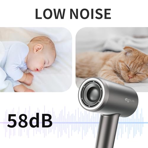 Hair Dryer with Diffuser, High-Speed Brushless, Low Noise B837