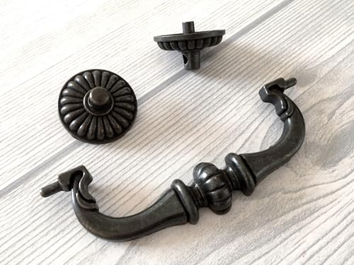 Vintage Antique Bronze 4.5" Cabinet Drawer Pull Handle A3777