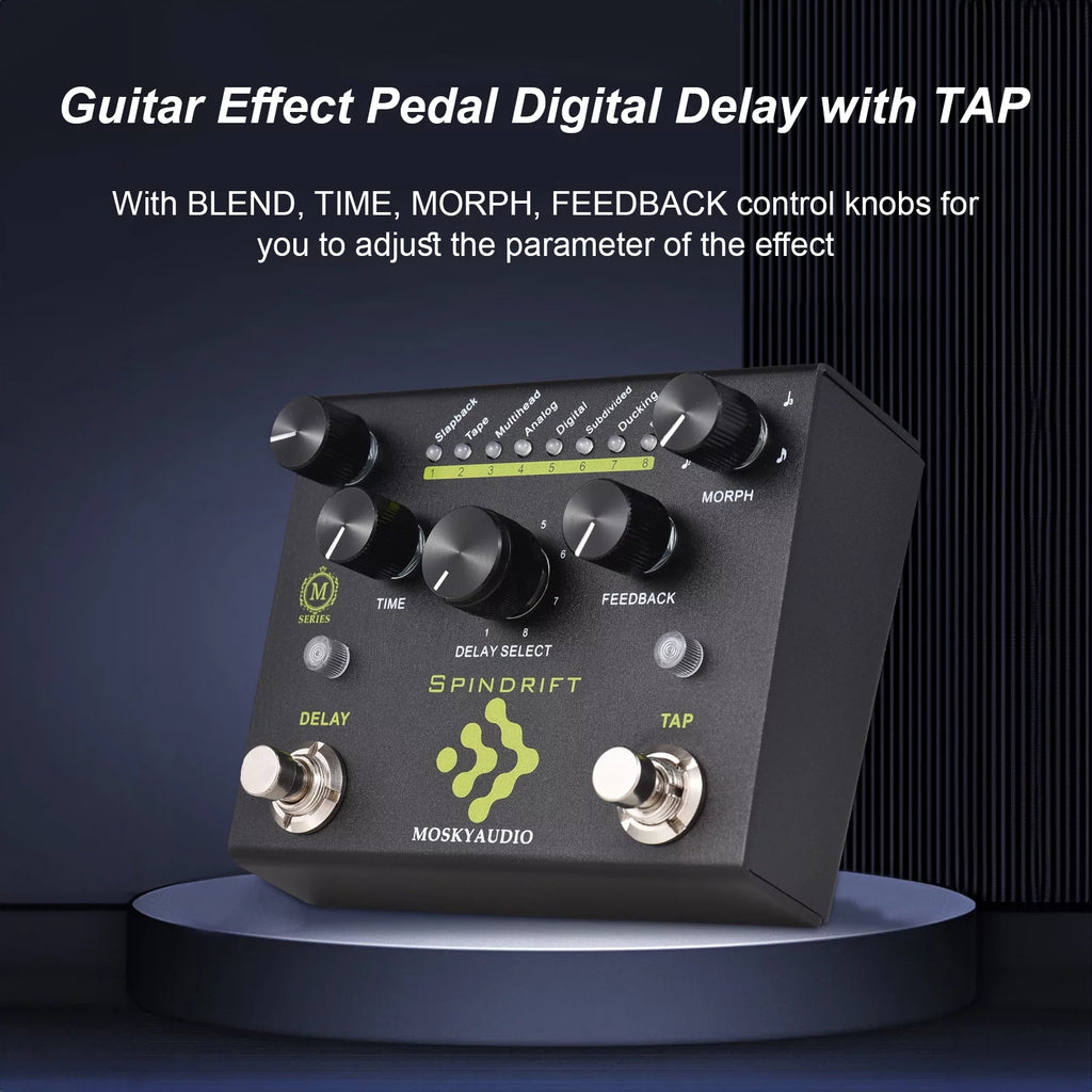 Guitar Pedal with 8-Mode Delay Selection R2607