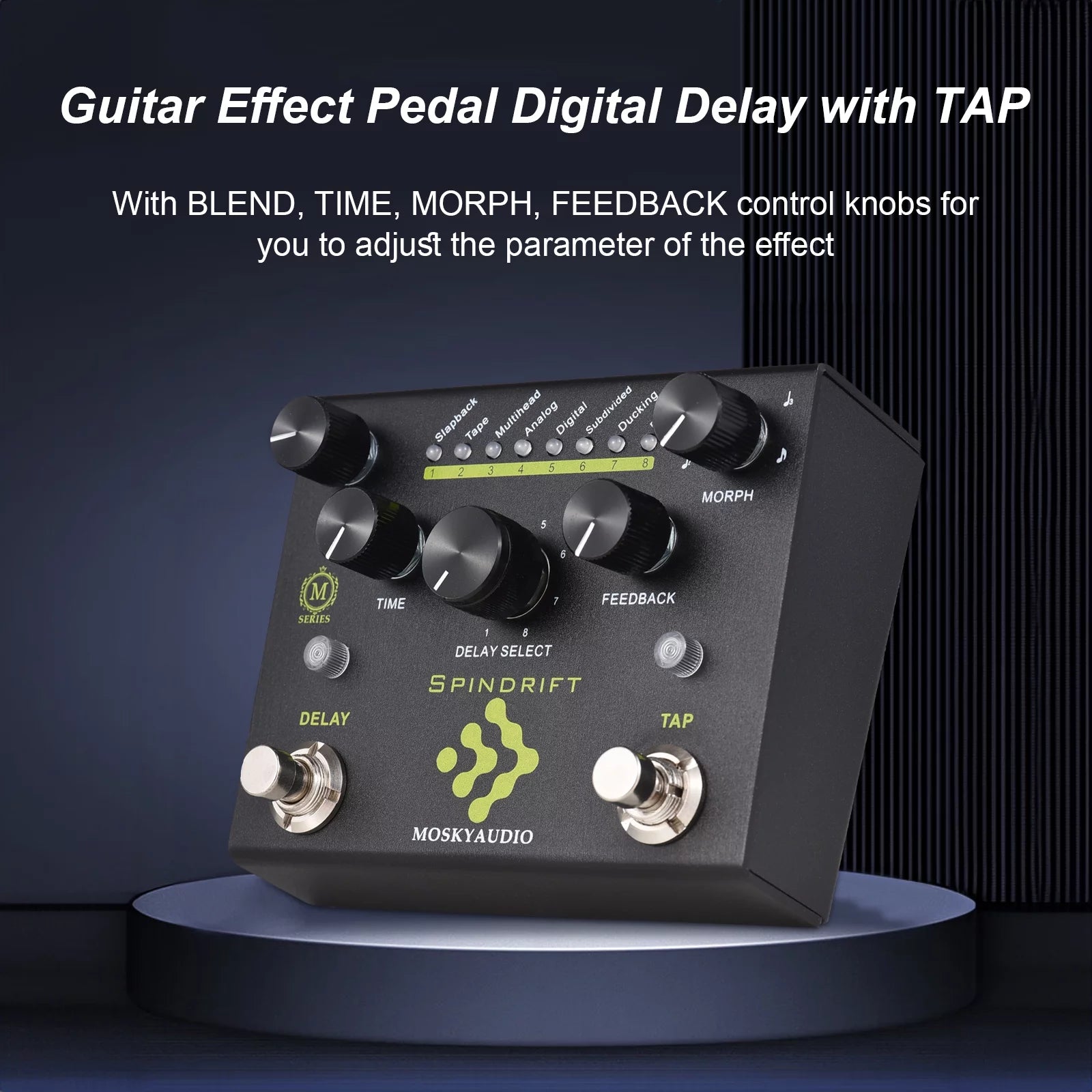 Guitar Pedal with 8-Mode Delay Selection R2607