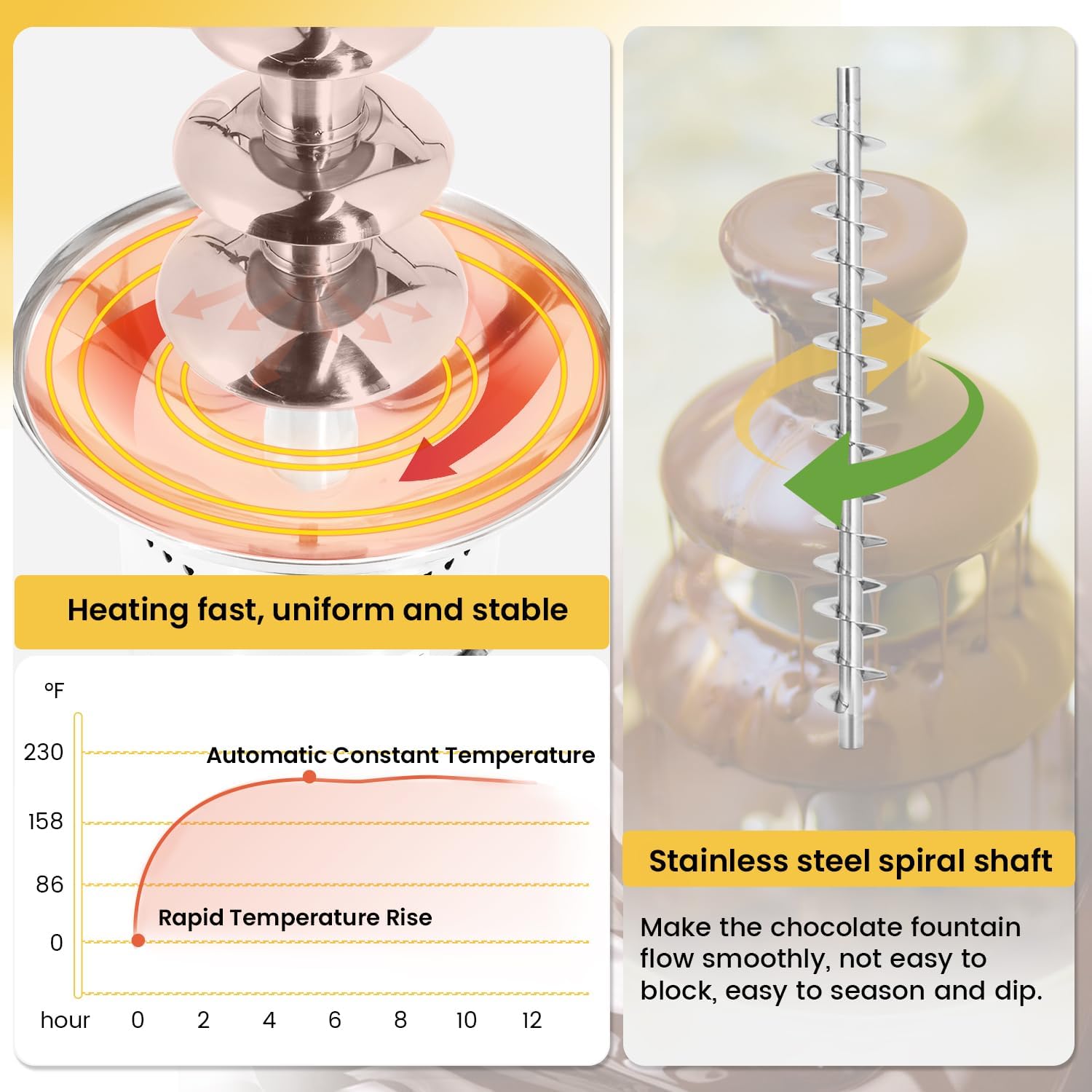 Chocolate Fountain Machine 5 Tier Stainless Steel J26133