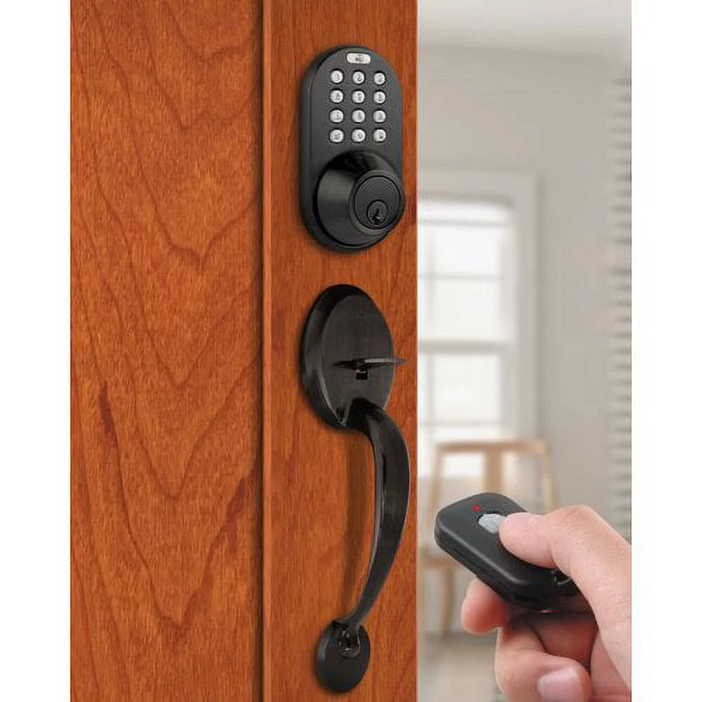 Digital Deadbolt Door Lock with Keyless Entry Keypad and Passage Handleset, Polished Brass Q3985
