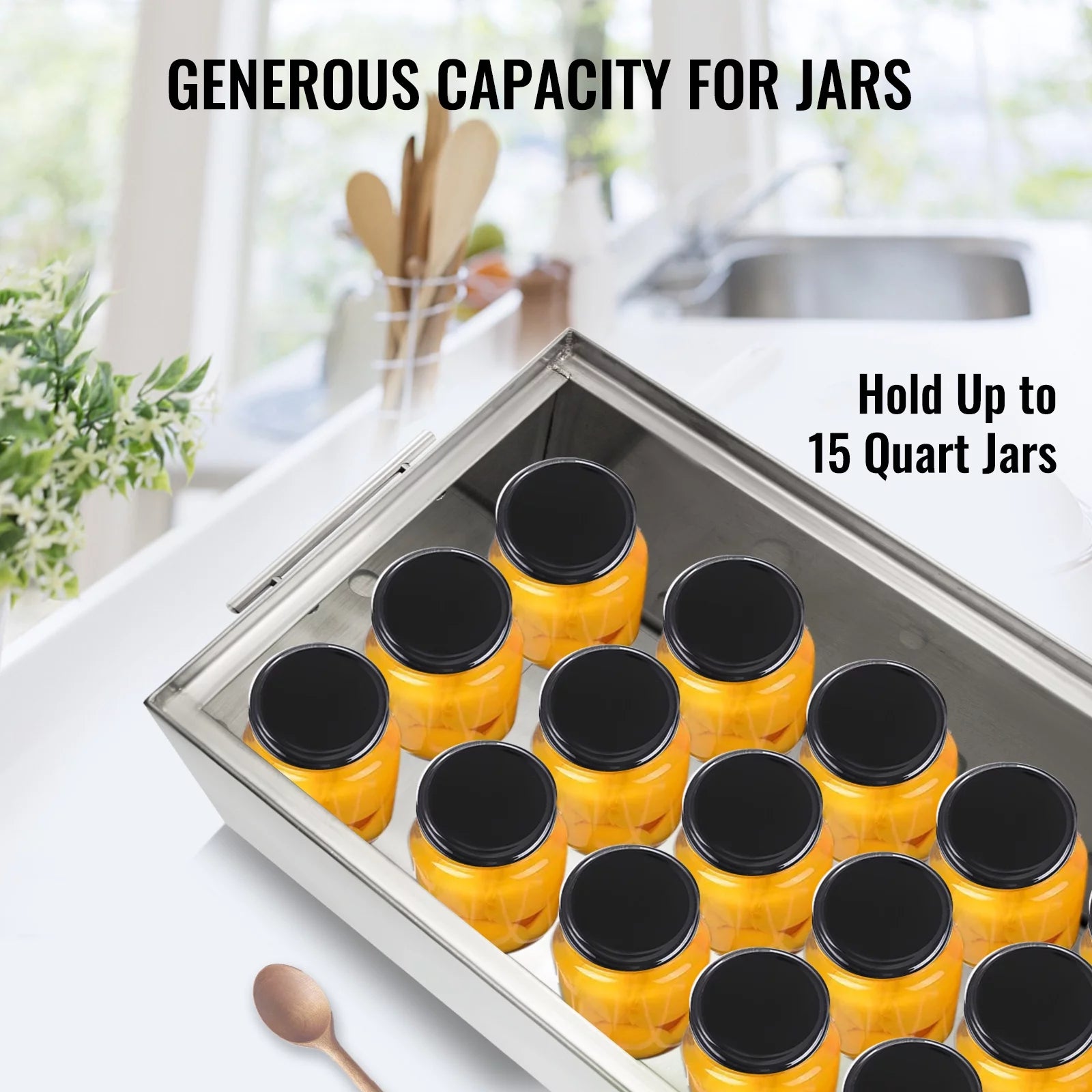 Water Bath Canner 15 Quart Stove Top Pot with 2 Canning Racks X347