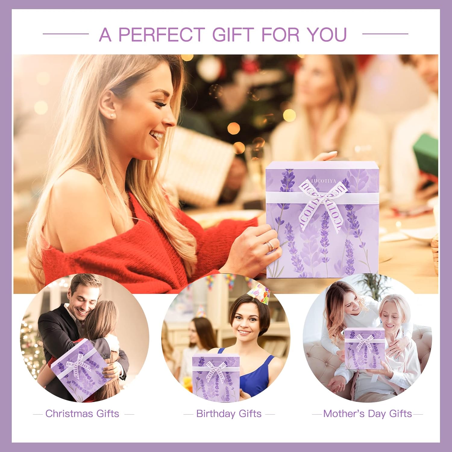 Spa Gift Basket for Women Lavender Bubble Bath Set I550