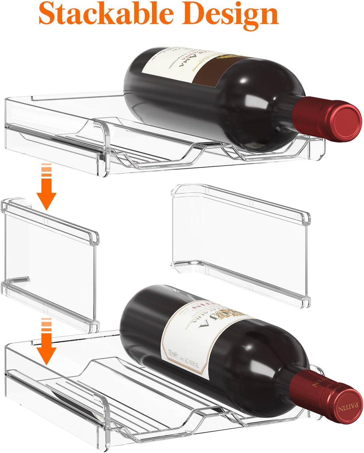 Bar Cart with 2 Tier Drink Storage and Wine Rack C9368