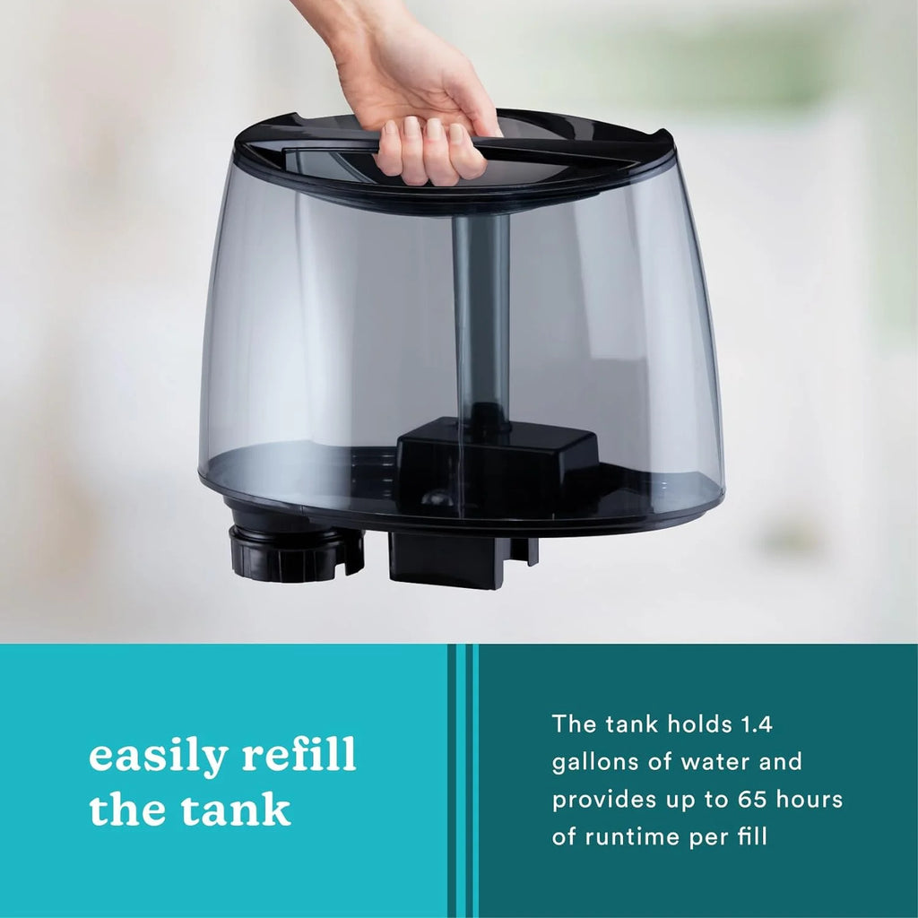 Ultrasonic Air Humidifier with Warm and Cool Mist, 5.3L Tank J8369