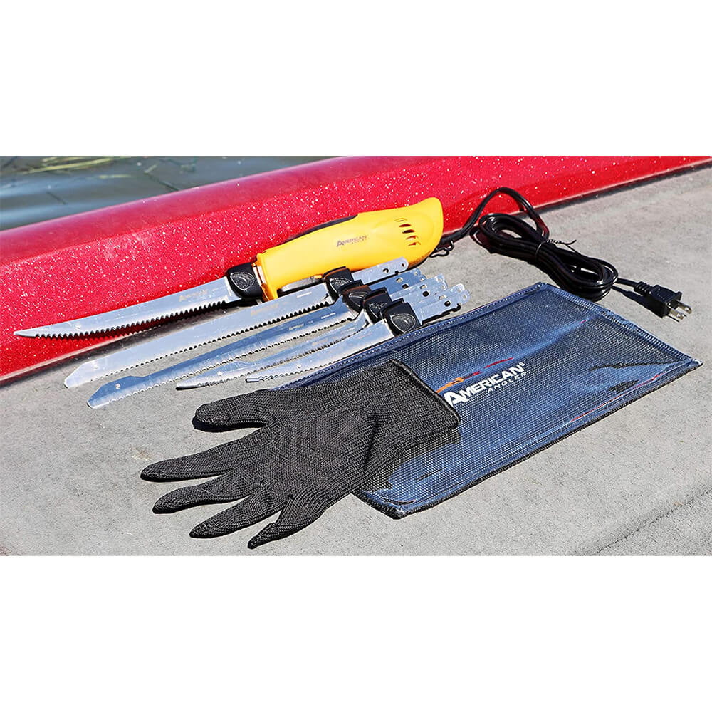 Electric Fillet Knife with Glove and 5 Blades Y46339