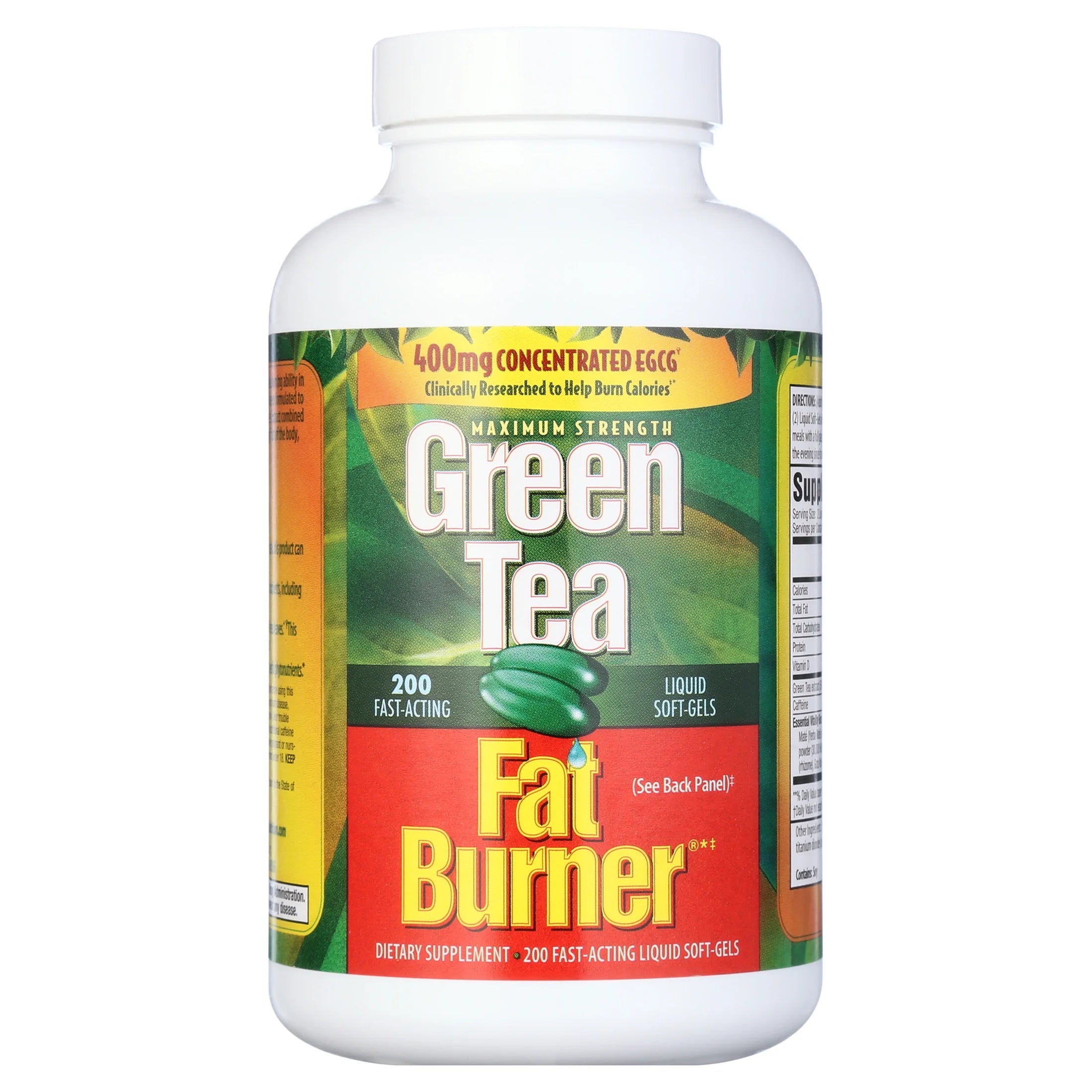 Green Tea Weight Loss Supplement, 200 Capsules O69593