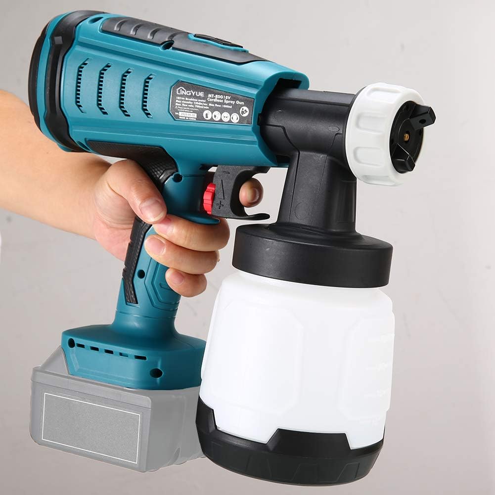 Cordless Paint Sprayer for 18V Battery, 3 Spray Patterns, HVLP Spray Gun for Home Use Q959