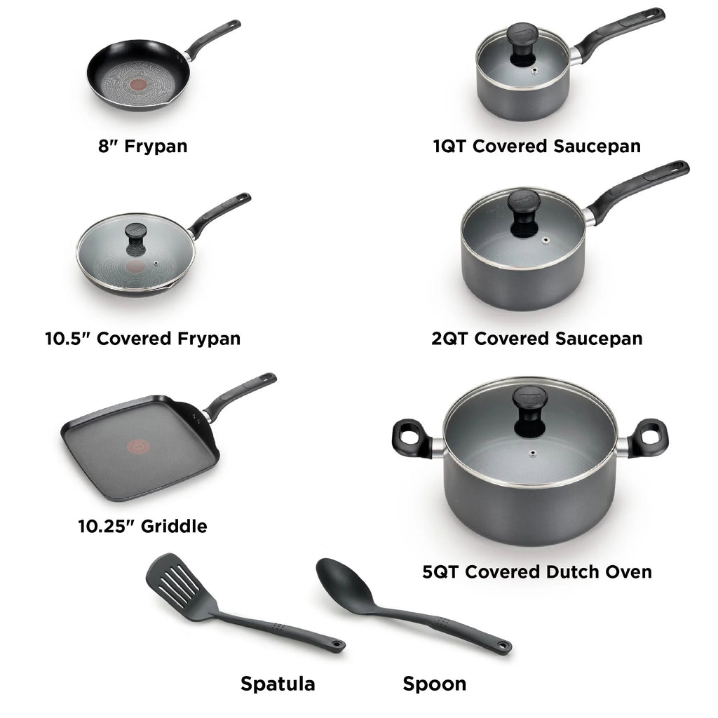 Nonstick Cookware 12 Piece Set Dishwasher Safe F322788