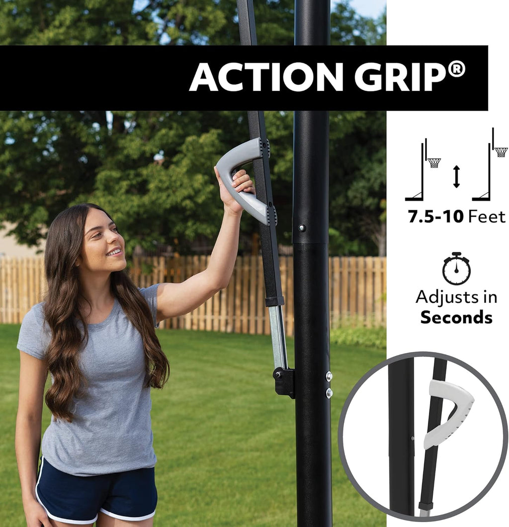 Portable Basketball System, 44 Inch Shatterproof Backboard G296