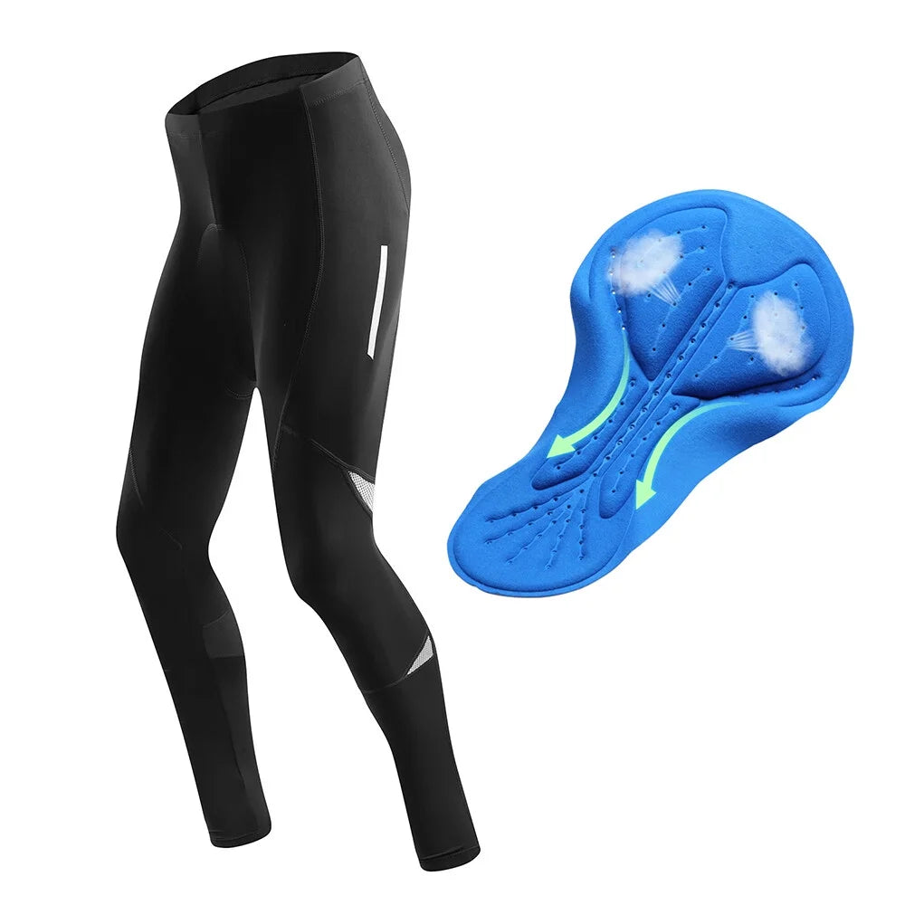 Men's Reflective Bike Pants with Gel Padding for Cycling D2711