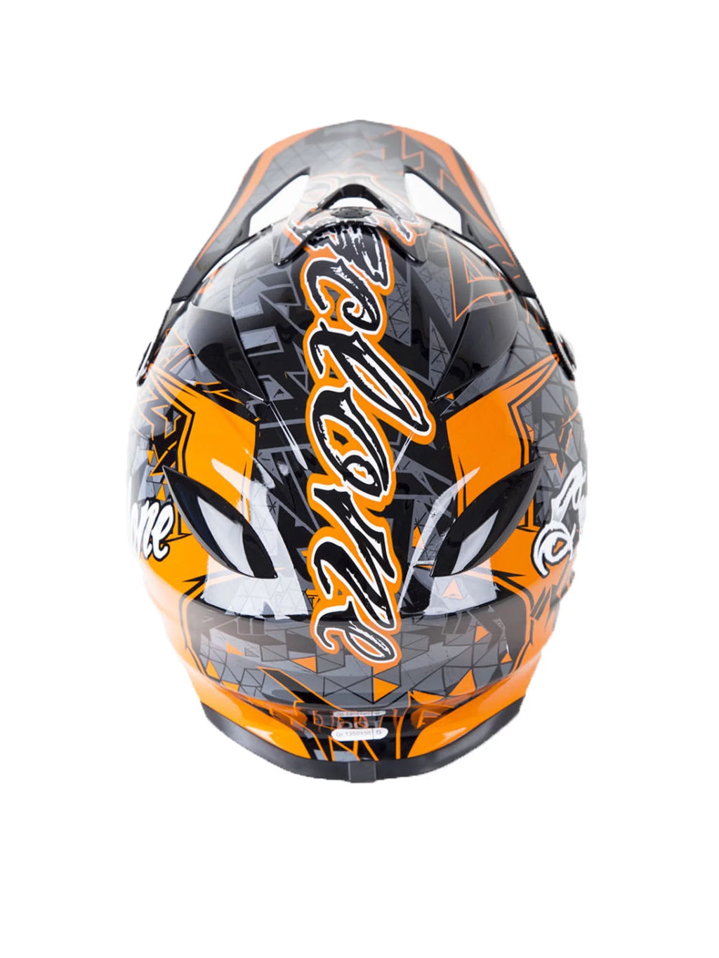 Youth Large Off-Road Dirt Bike Helmet Orange J4492