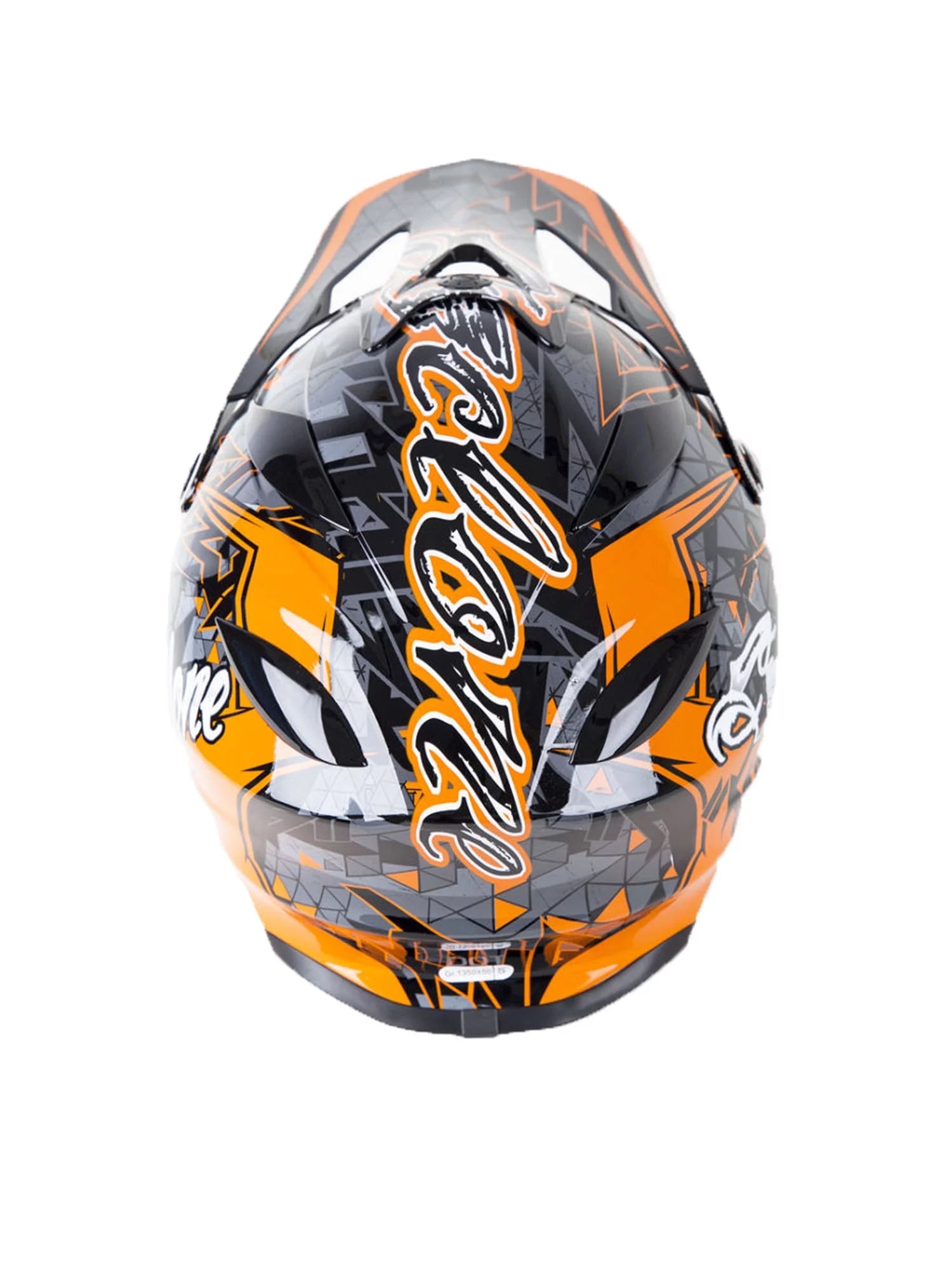 Youth Large Off-Road Dirt Bike Helmet Orange J4492
