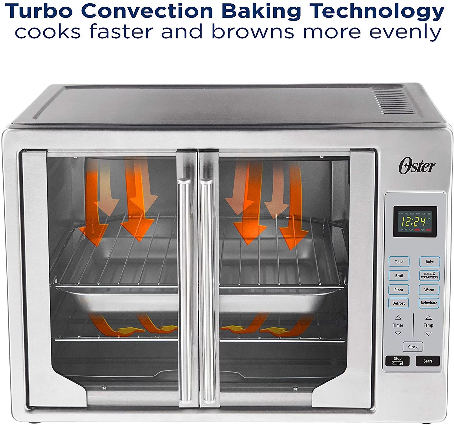 Air Fryer Toaster Oven, 10-in-1, XL Fits 2 Pizzas, Stainless Steel K876997