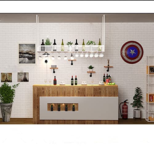 Hanging Wine Rack with Upside Down Wine Glass Holder C663677