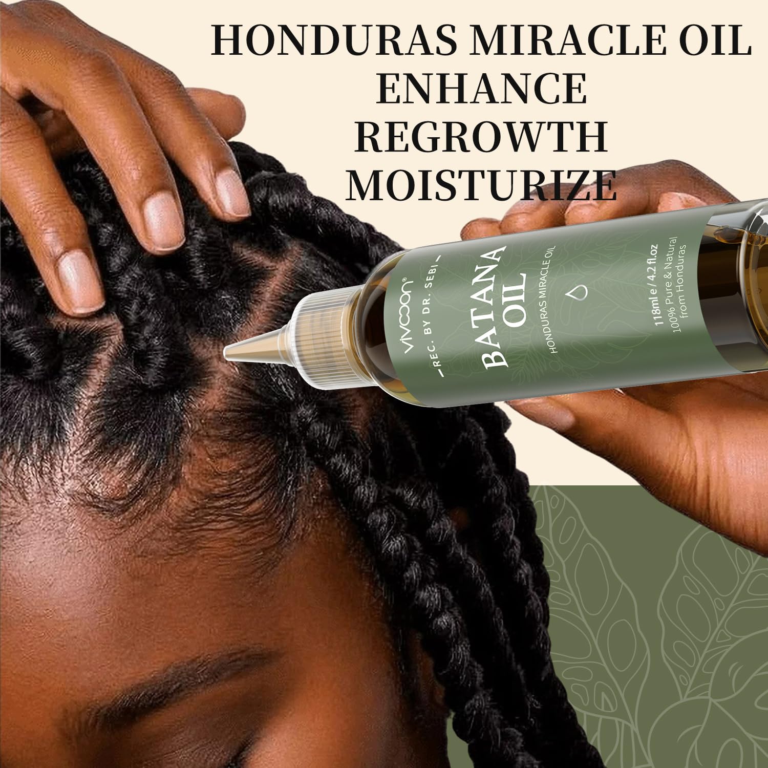 Batana Oil for Hair Growth, Pure Natural Raw Oil from Honduras, 4.2oz X5252
