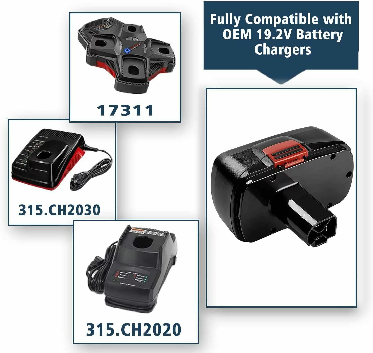 2Pack 19.2V 4.8AH C3 NiCD Battery P507188
