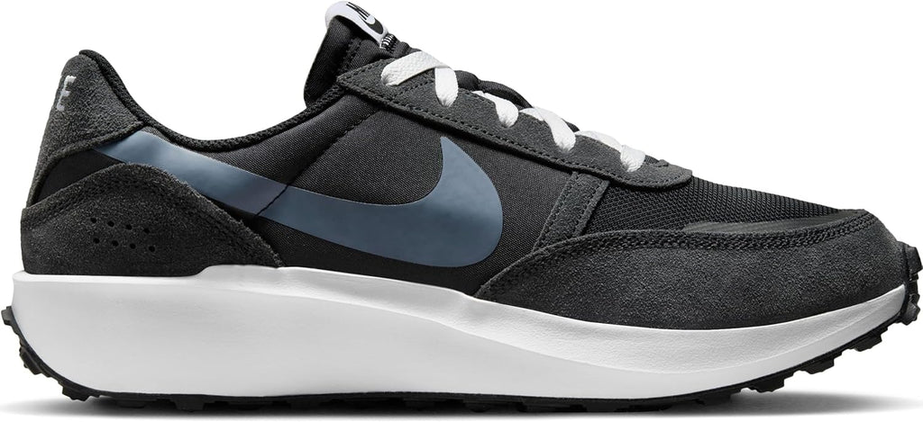 Men's Waffle Sneakers, Black and White K7537