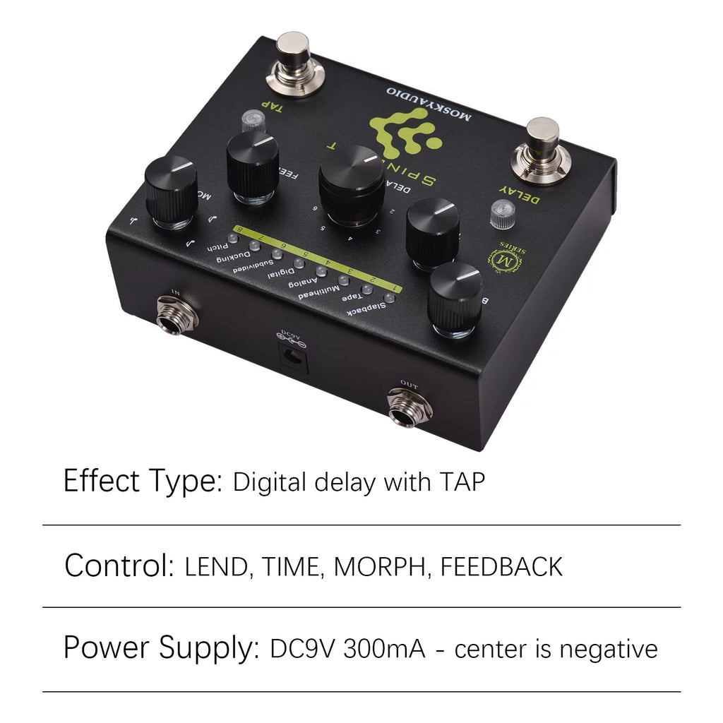 Guitar Pedal with 8-Mode Delay Selection R2607