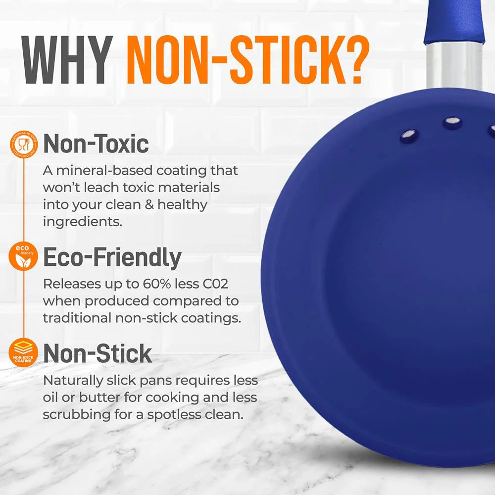 8" Nonstick Frying Pan with Lid, Ceramic Coating M540723