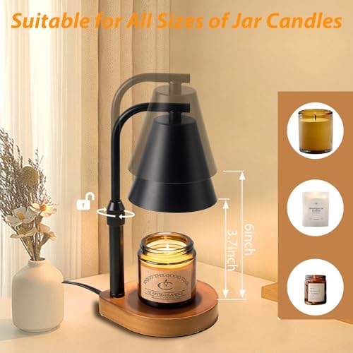 Candle Warmer Lamp with Timer, Adjustable Height, Dimmable, White P86604