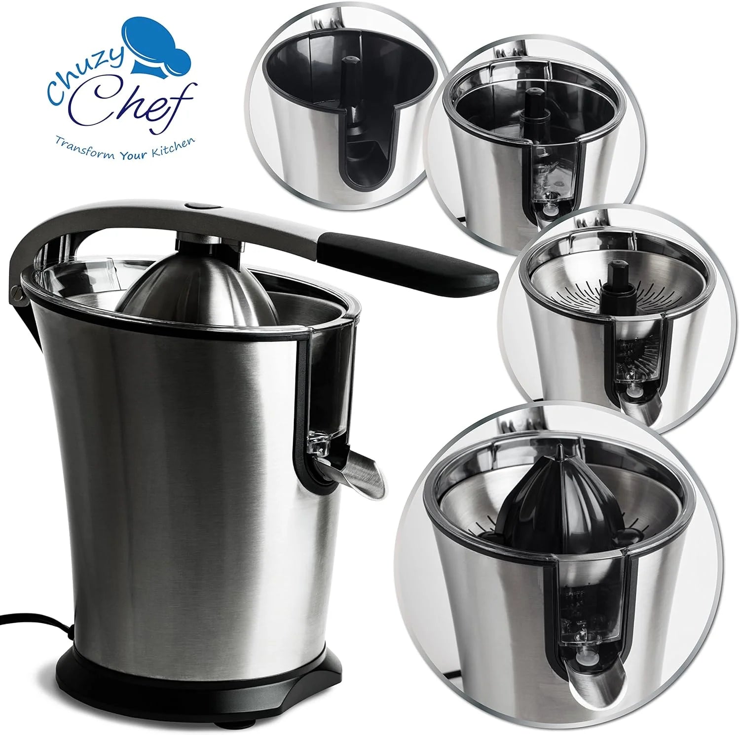 Electric Citrus Juicer with Anti-Drip Press, 300W X620